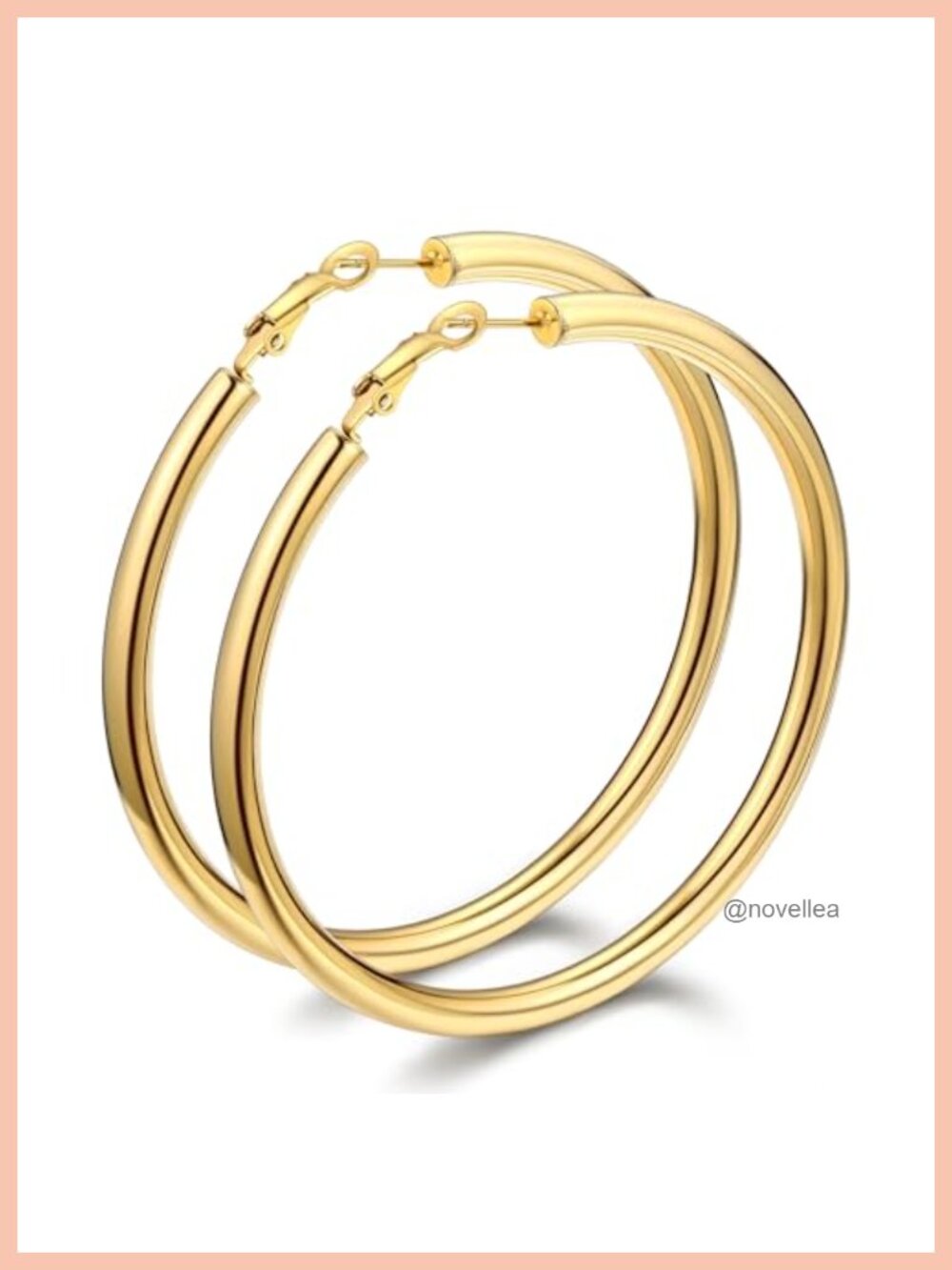 Chunky Gold Plated Hoop Earrings for Women Hypoallergenic Stainless Steel